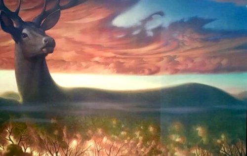 Hert in een mooi landschap, als symbool voor onze emotionele ruimtes