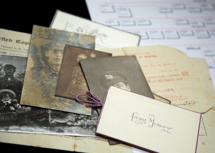 Oude foto's om een stamboom te maken
