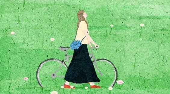 Meisje met fiets