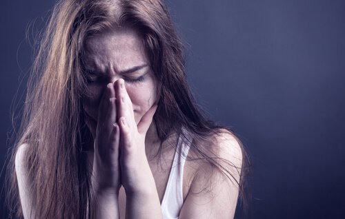 Vrouw met verslaving
