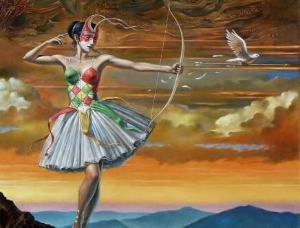 Meisje met pijl en boog