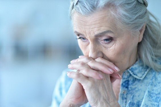 Een vrouw met de blues