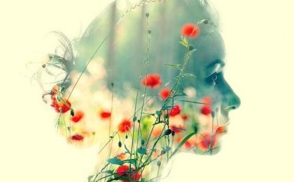 Vrouw met bloemen
