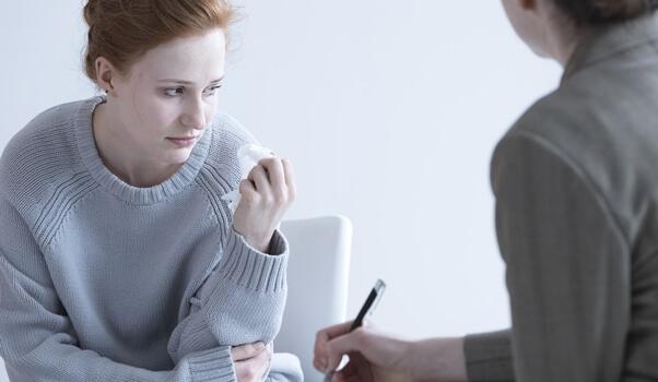 Vrouw tijdens therapie