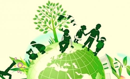 Kinderen in een groene wereld