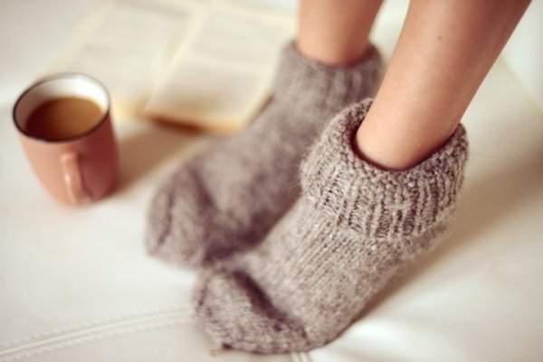 Koude voeten in warme sokken