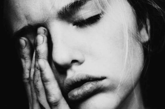 Vrouw met een trauma