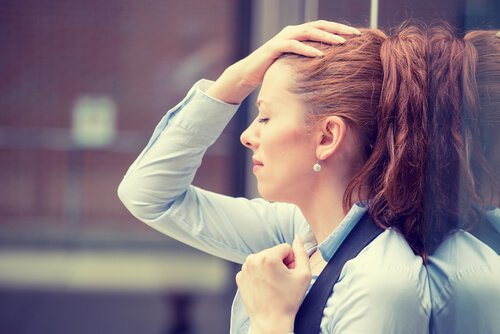 Vrouw met stress