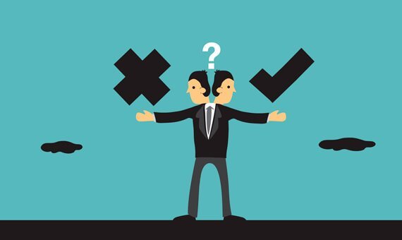 Man die nadenkt over zijn opties