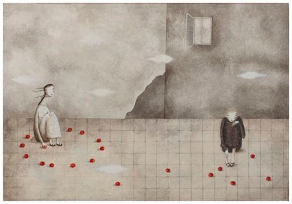 Twee kinderen die helemaal afgezonderd zitten omdat ze het slachtoffer zijn geweest van seksueel misbruik