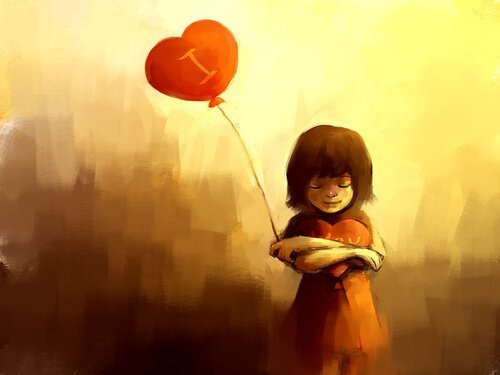 Hartvormige balon