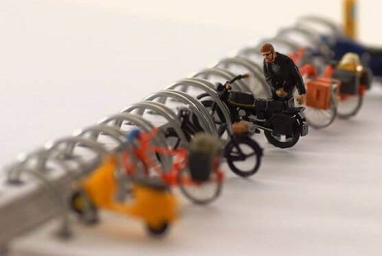 Een mini fietsen rek en het jezelf gemakkelijk maken