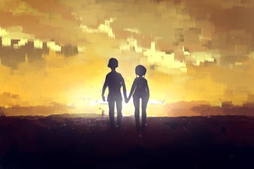 Romantiek bij zonsondergang