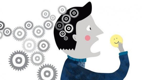 Man die een smiley eet, want volgens Lissa Rankin is zelfgenezing mogelijk als je positief blijft