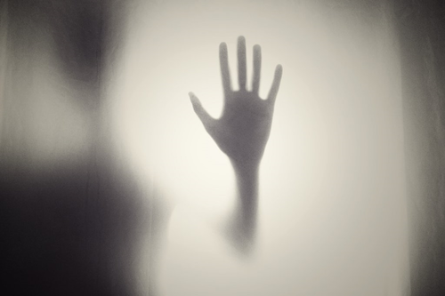 Silhouet van een hand