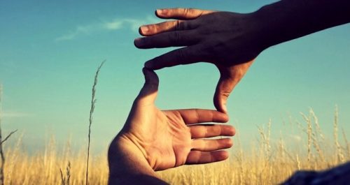 Vierkant met vingers