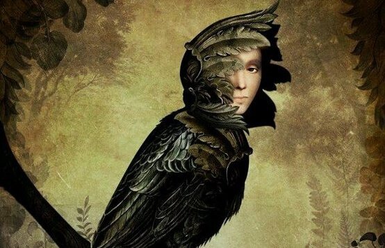 Vogel met mensengezicht