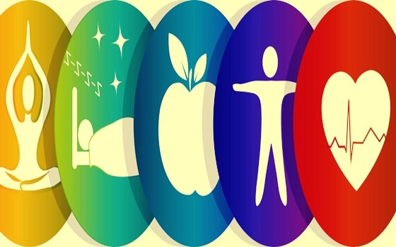 Iconen die wellness symboliseren