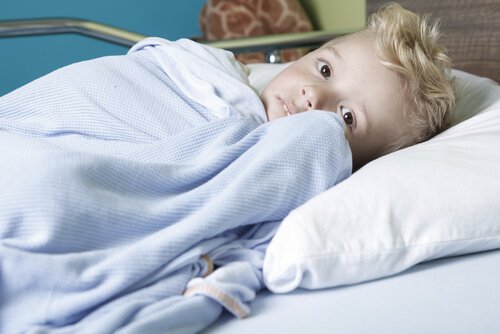 Jongetje dat gediagnosticeerd is met kanker