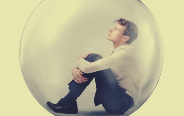 Jongen in bubbel