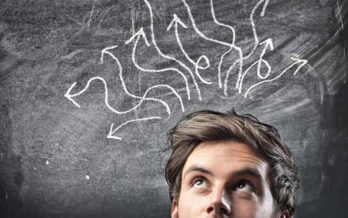 Man met te veel gedachten