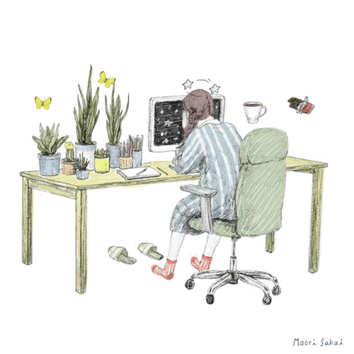 Meisje met computer