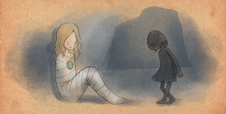 Een somber meisje