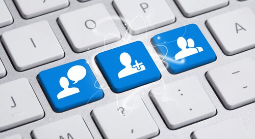 Toetsenbord met socialemediatoetsen