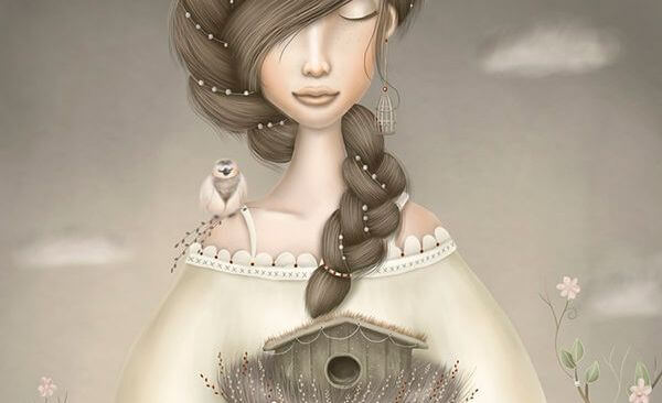 Vrouw met lange vlecht