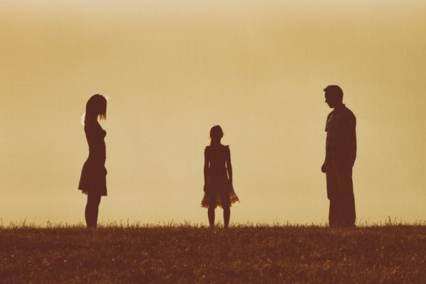 Gescheiden ouders met een kind