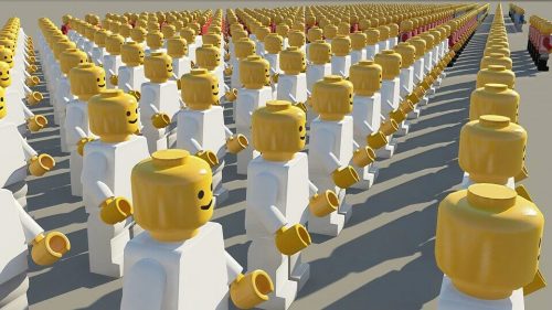 Leger van legopoppetjes