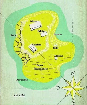 Een kaart uit Morels Uitvinding