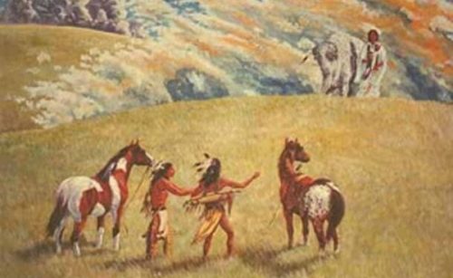 Indianen met paarden