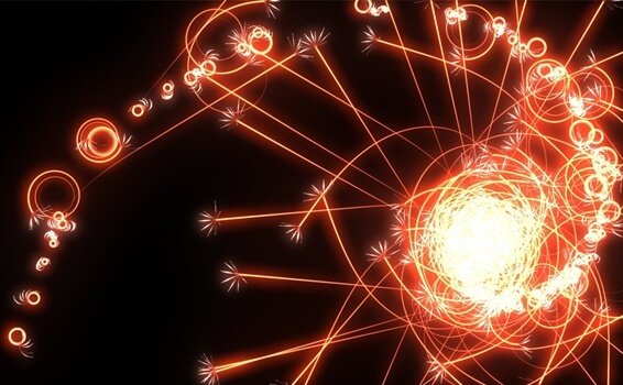 Lichtfiguren in het donker