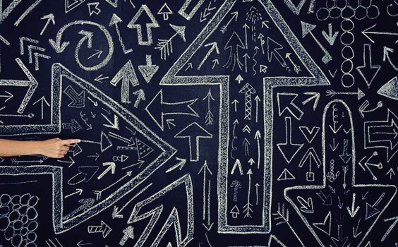 Pijlen in alle richtingen