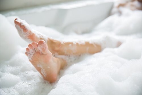 In bad gaan helpt om te ontspannen