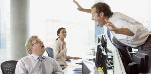 Collega's in discussie