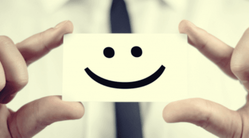 Kaartje met een smiley