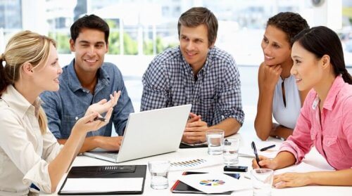 Collega's in vergadering