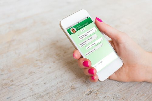 Telefoon in de hand
