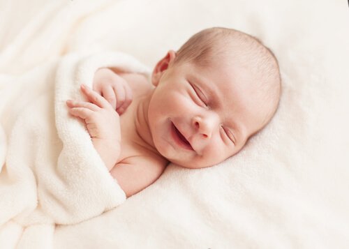 Glimlachende baby