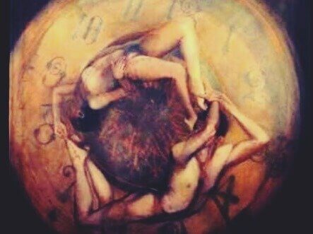 Twee lichamen in een horloge