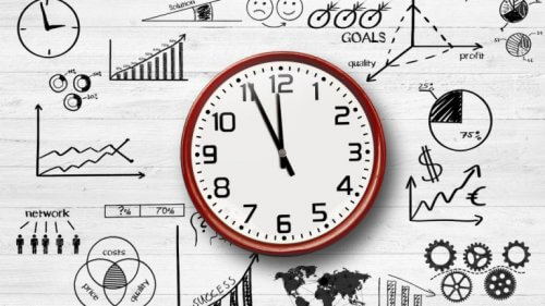 Tekening van een klok