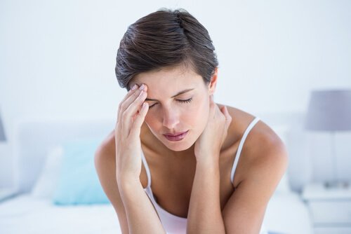 Vrouw met migraine