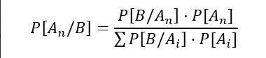 Formule voor het theorema van bayes