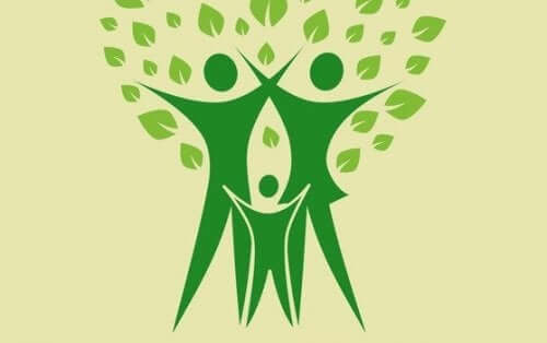 Gezin dat bloeit als een boom