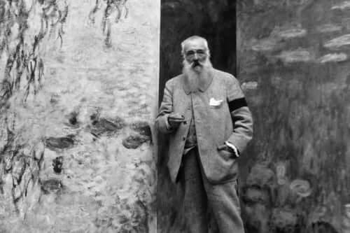 Zwart-wit afbeelding van monet