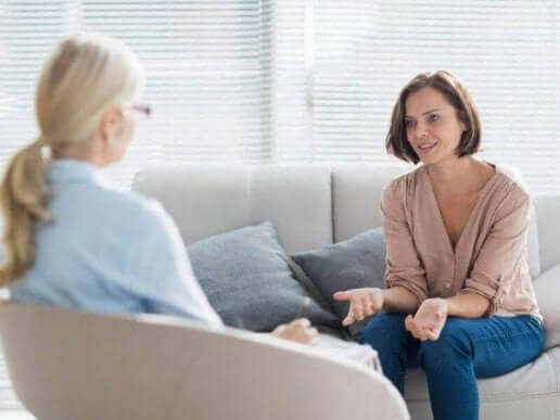 Vrouw in therapie