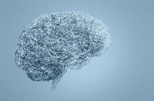 Afbeelding van hersenen gemaakt van ijzerdraad