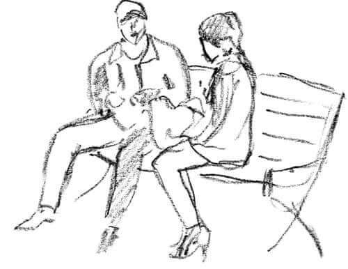 Een tekening als onderdeel van de psychologietest voor koppels